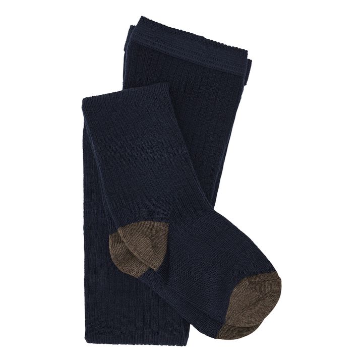 Woollen Tights - Set of 2 Navy blue FUB Fashion Children