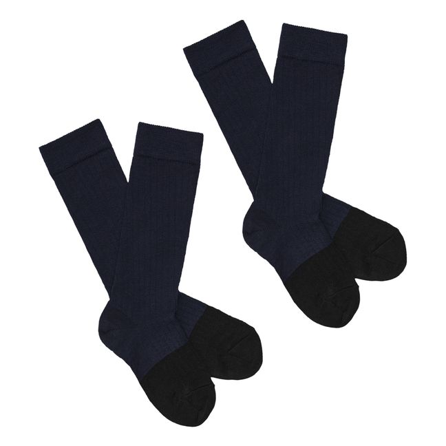 Long Socks - Set of 2 Azul Marino