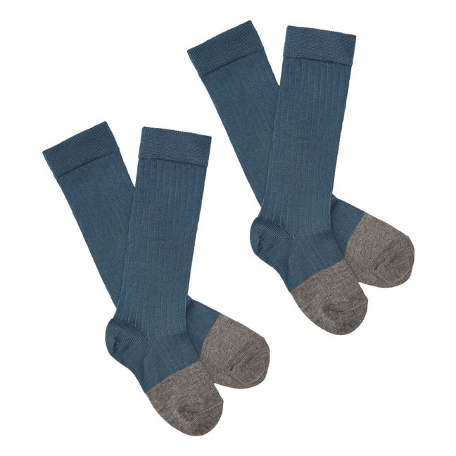 Long Socks - Set of 2 | Blue