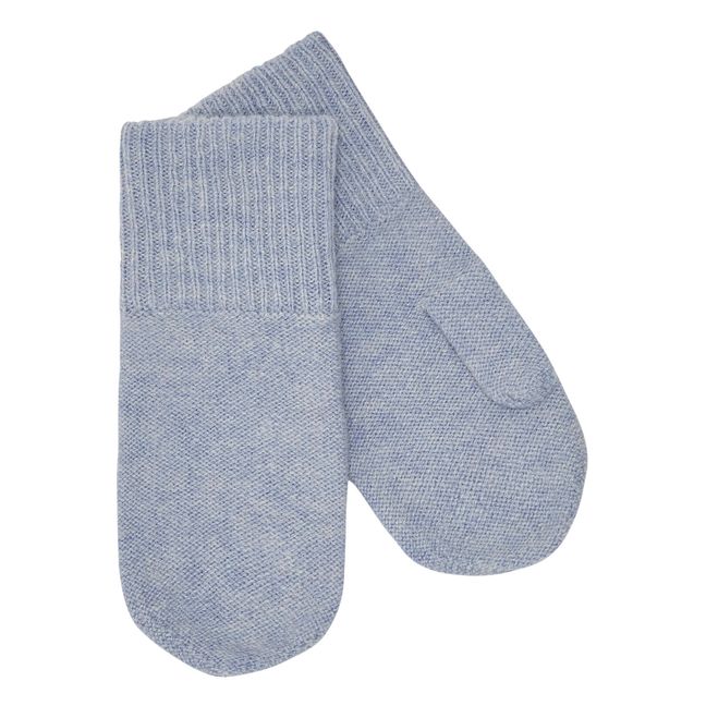 Lambswool Mittens | Blue