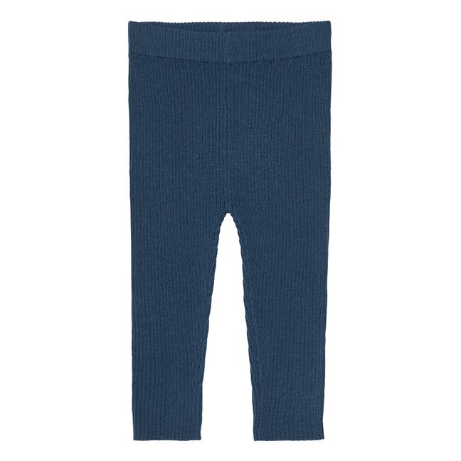 Extra Fine Merino Wool Leggings Azul