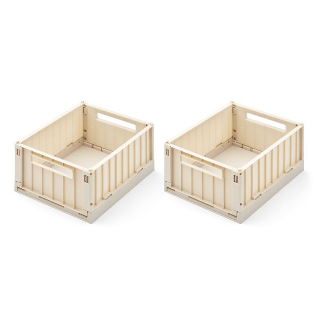 Weston Collapsible Crates - Set of 2 | Nude