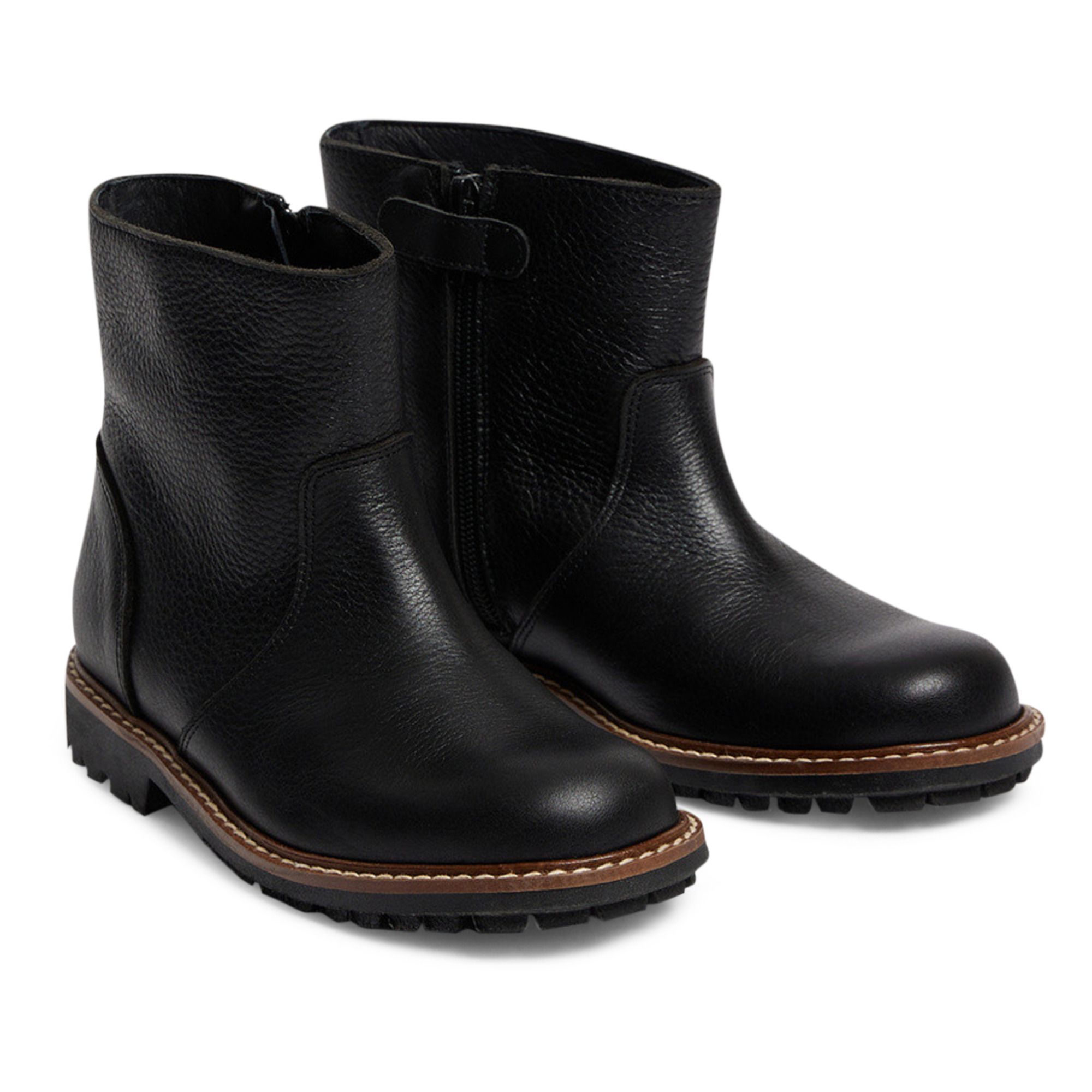 Bonie Leather Boots Black- Product image n°0