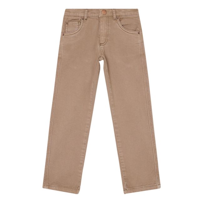 Dewey Denim Trousers | Taupe brown