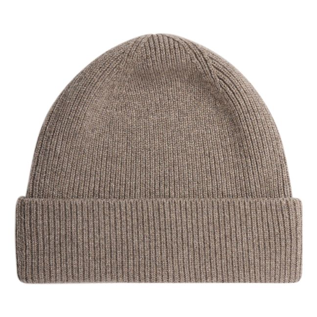 Benny Cashmere Beanie Taupe brown