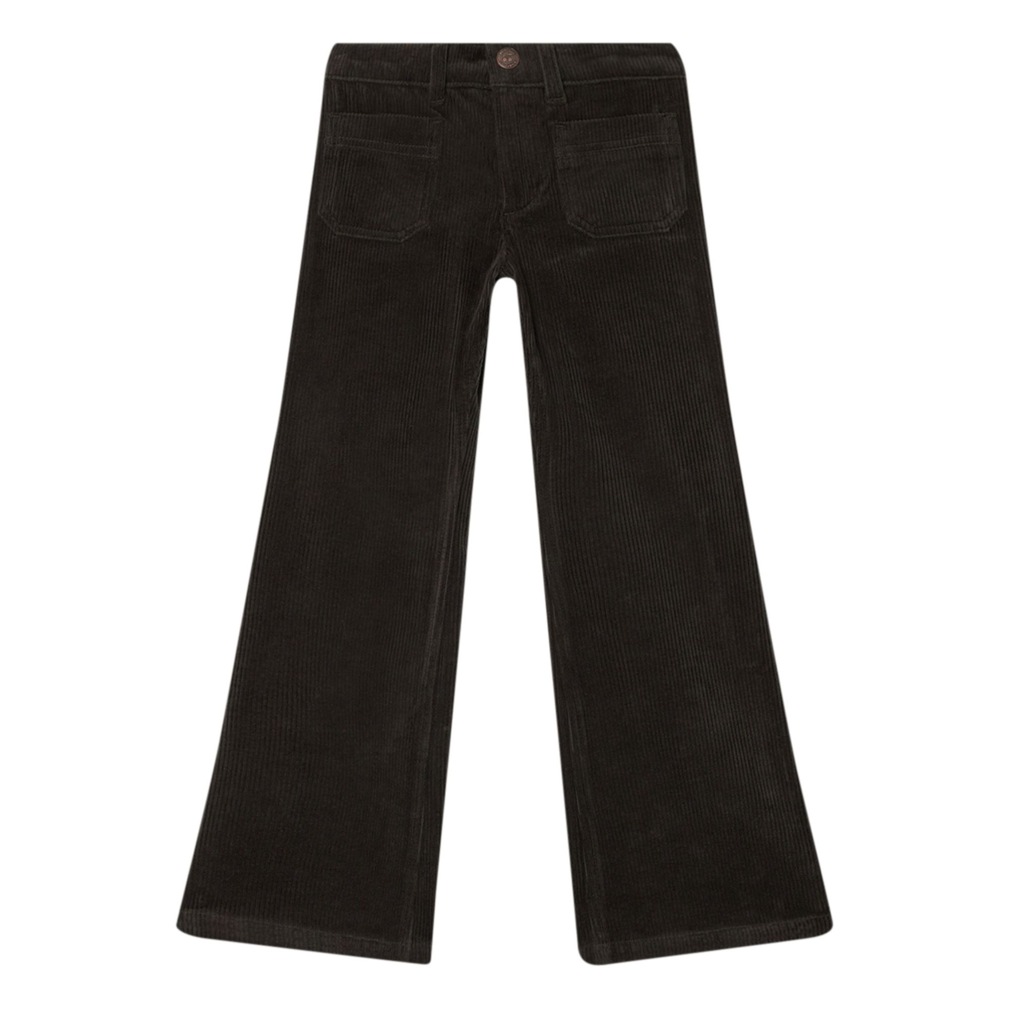 Junon Corduroy Flare Trousers | Schwarz- Produktbild Nr. 0