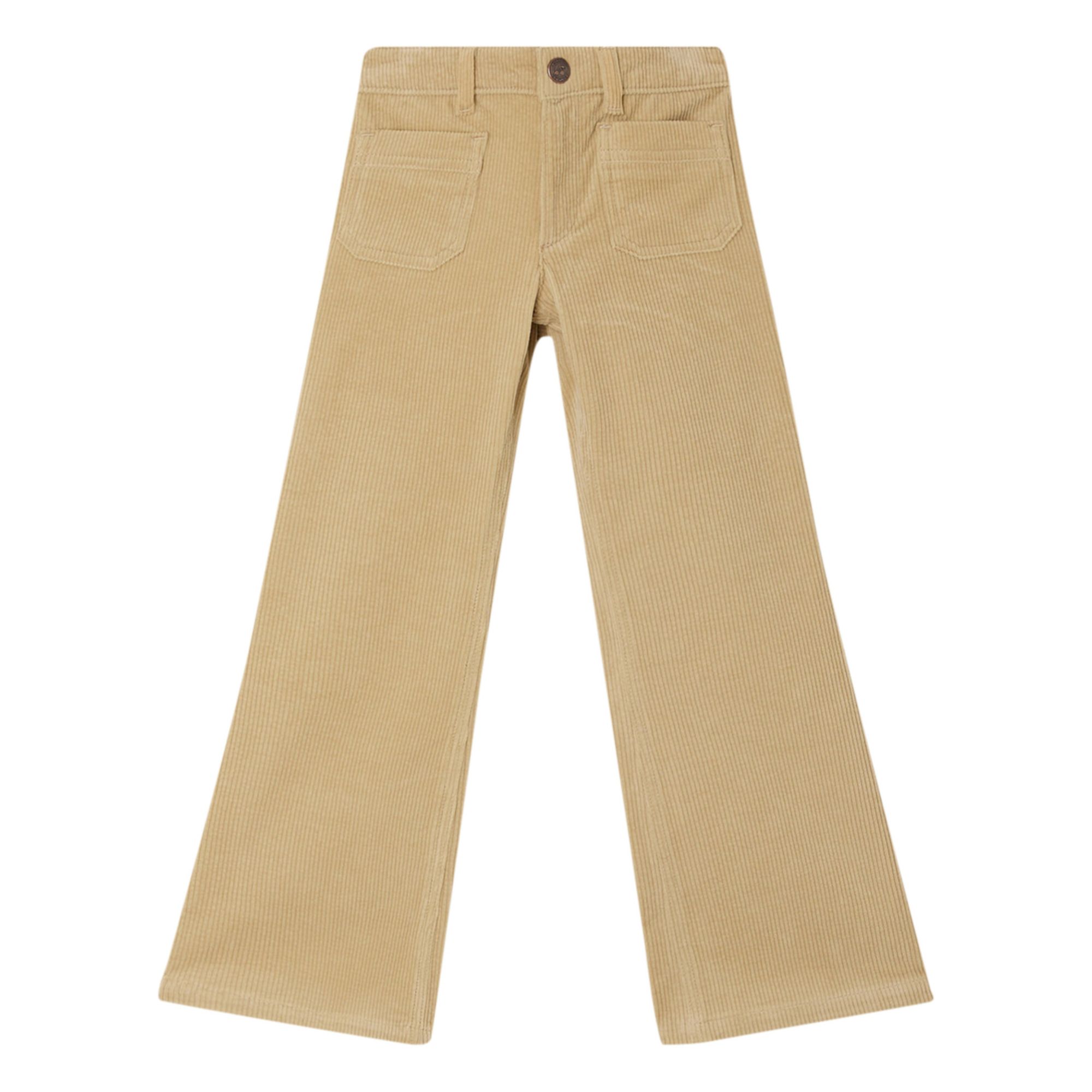 Junon Corduroy Flare Trousers | Beige- Produktbild Nr. 0
