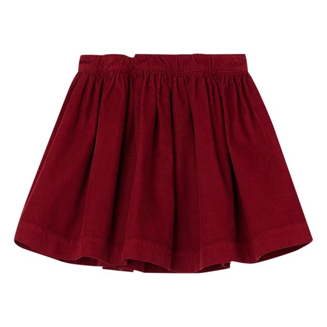 Suzon Corduroy Skirt | Rosso lampone