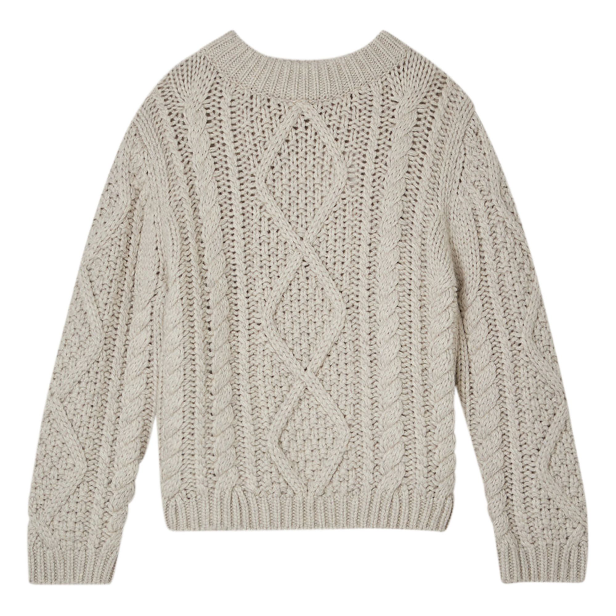 Tihana Cotton and Wool Jumper | Light grey- Product image n°0