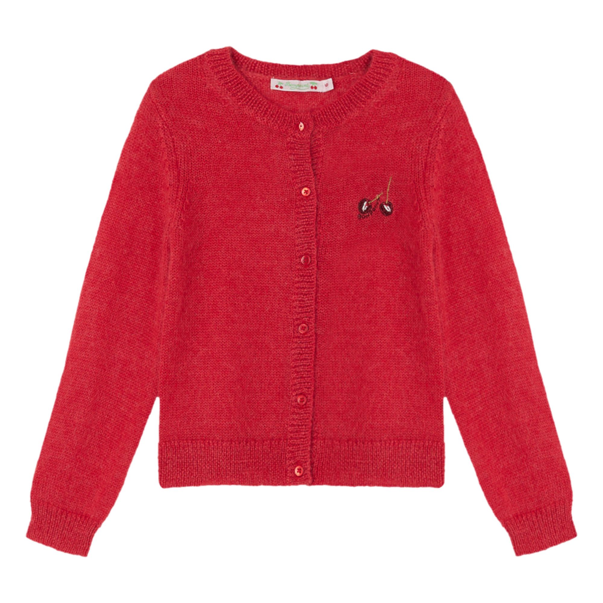 Brunhild Mohair Cardigan | Raspberry red- Product image n°0