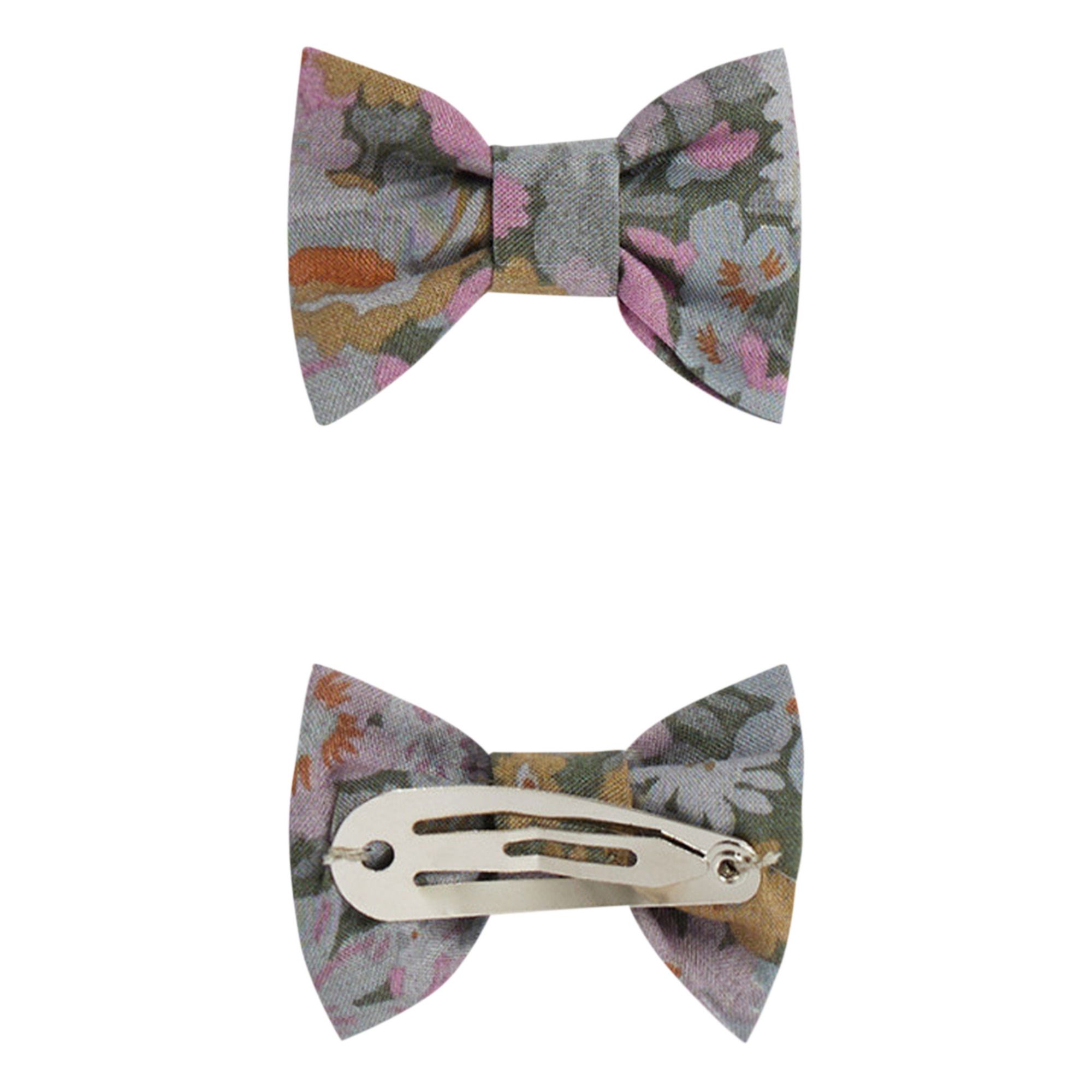 Miniclic Exclusive Liberty Print Bow Hair Clips Mauve- Product image n°0