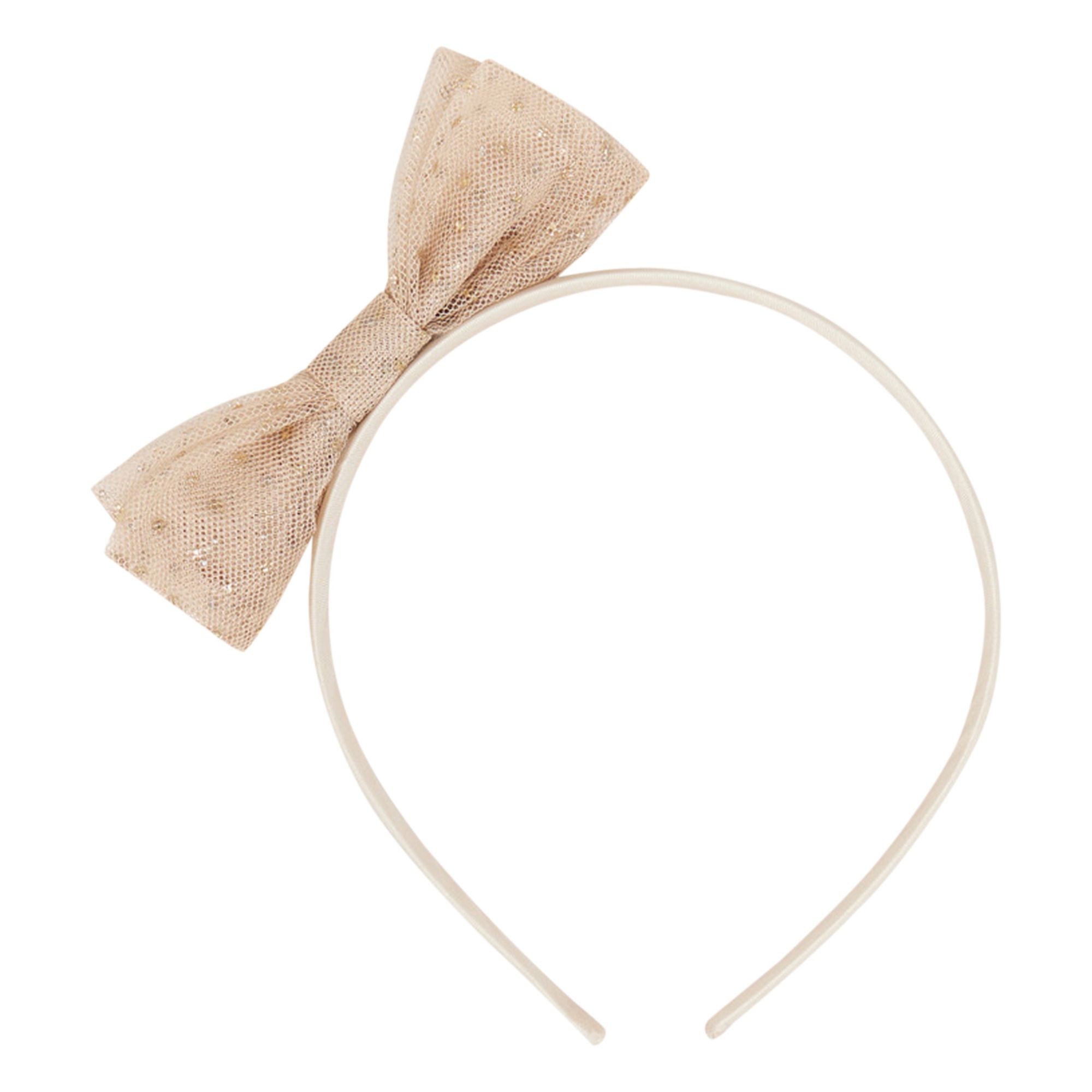 Glitter Polka Dot Tulle Headband - Occasionwear Collection  | Gold- Product image n°0