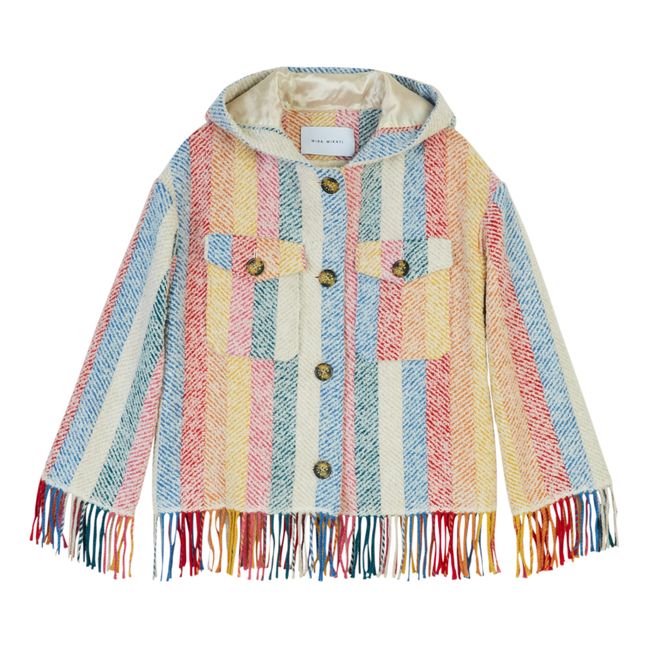 Capri Rainbow Wool Jacket | Blue