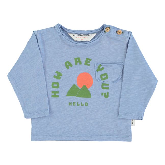 T-shirt How Are You | Bleu