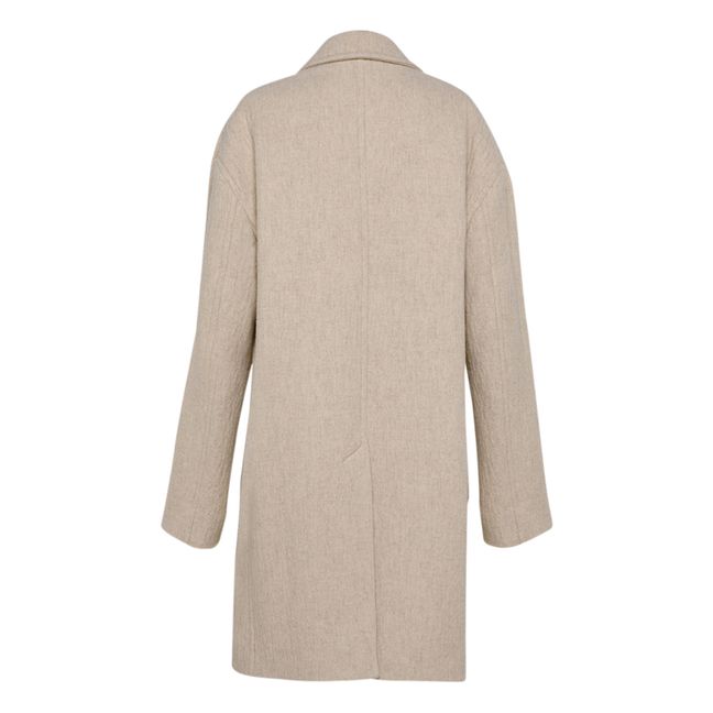 Textured Woollen Oversize Coat Crudo