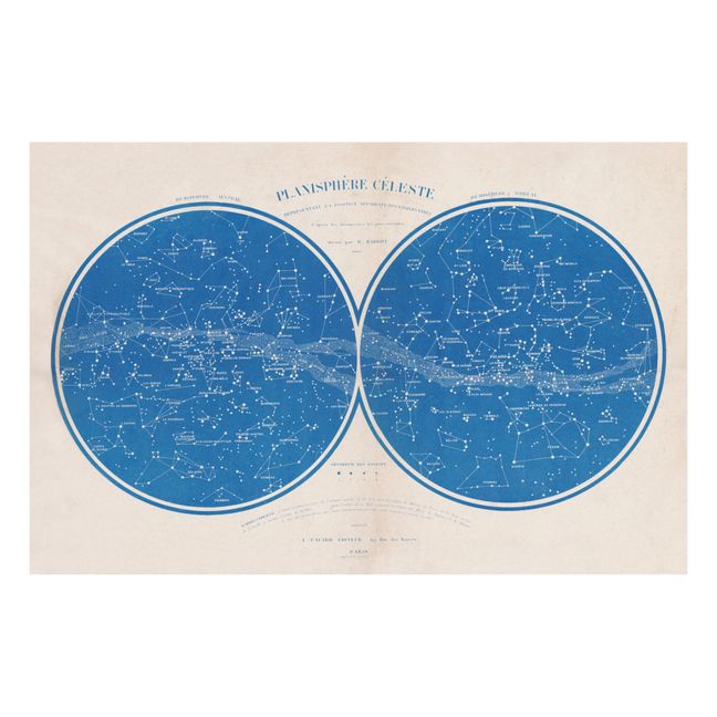 Celestial Planisphere, 1880 - Adhesive Removable Poster 