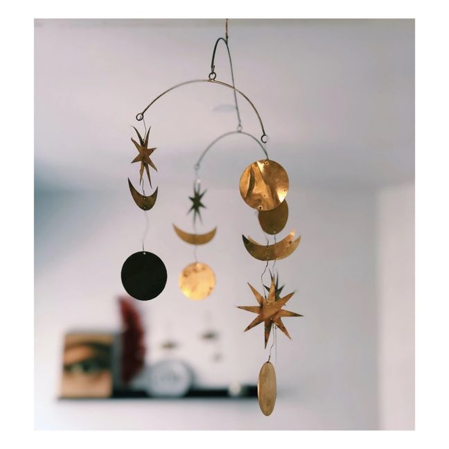 Silent Night Brass Mobile | Gold