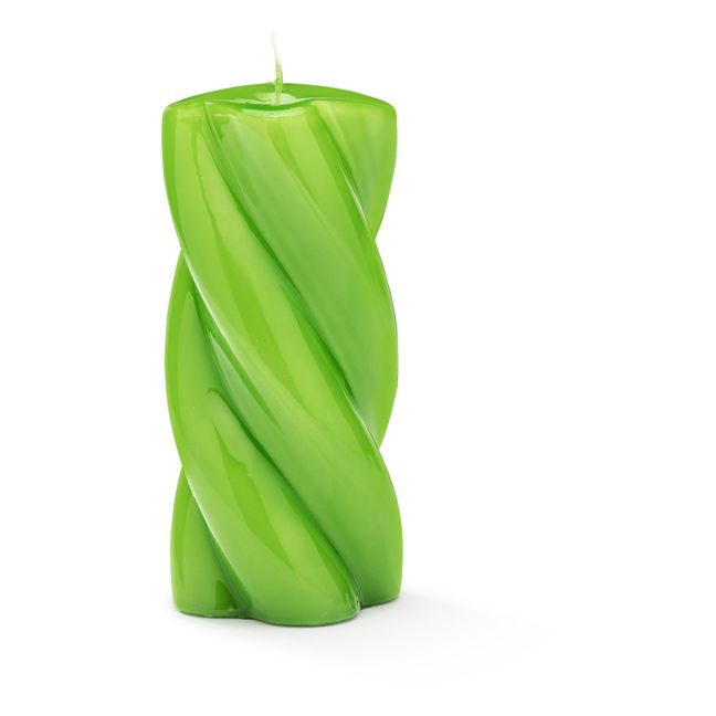 Blunt Twisted Candle - 15 cm | Green
