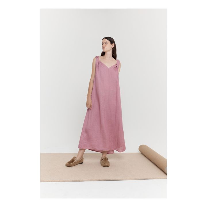 The Turn Linen Dress | Rosa- Imagen del producto n°1