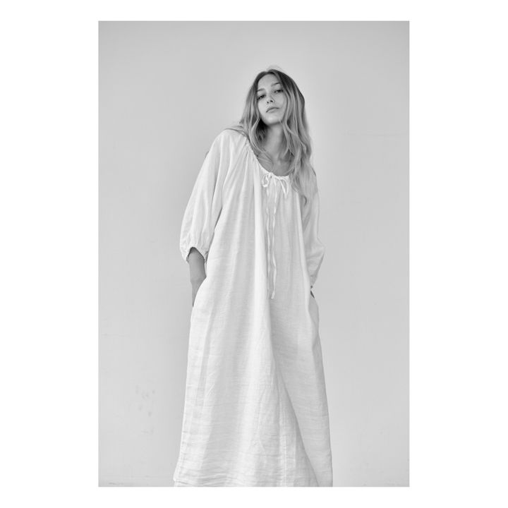 The Blousy Linen Dress Blanco- Imagen del producto n°0