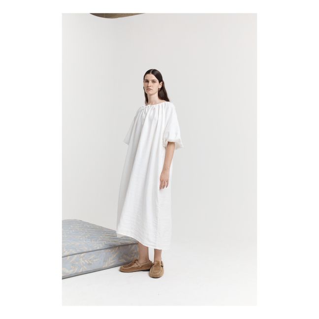 The Blousy Linen Dress | Weiß