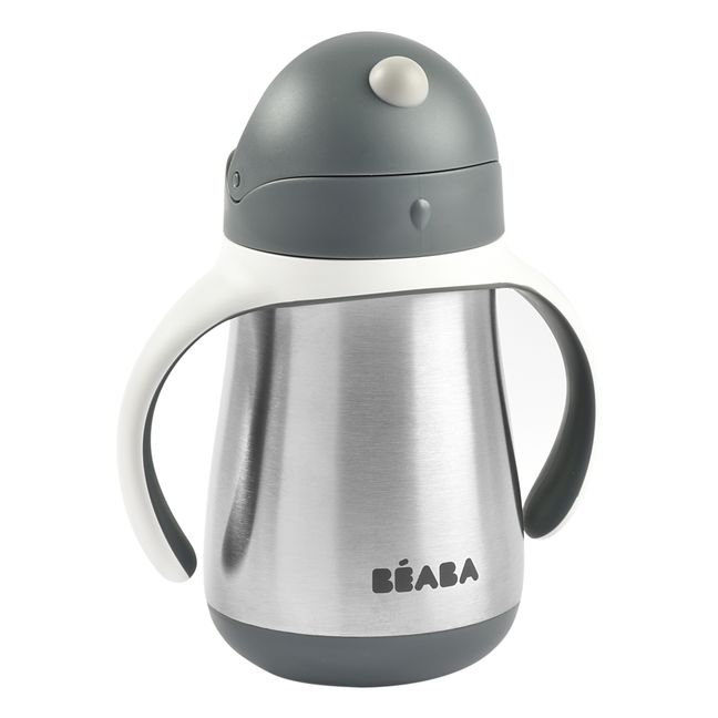 Stainless Steel Sippy Bottle - 250 ml | Charcoal grey
