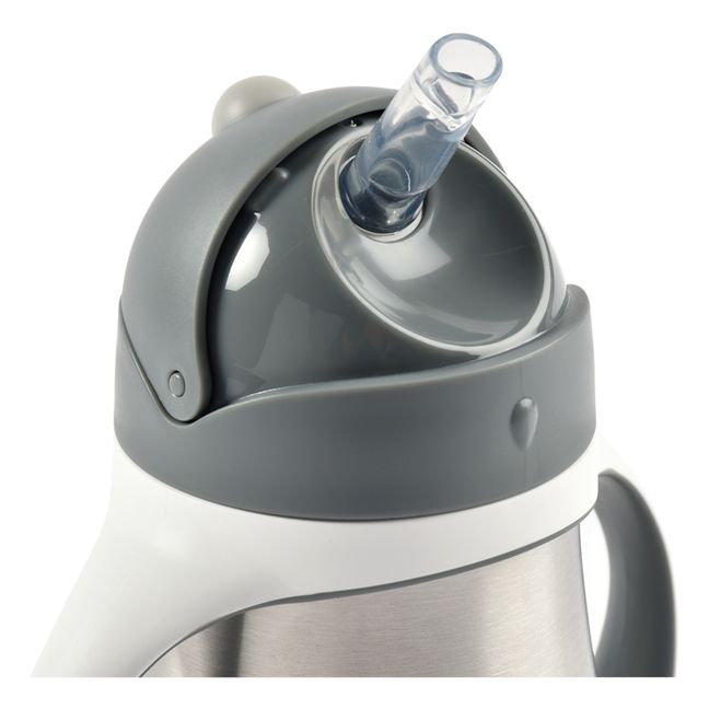 Stainless Steel Sippy Bottle - 250 ml | Charcoal grey