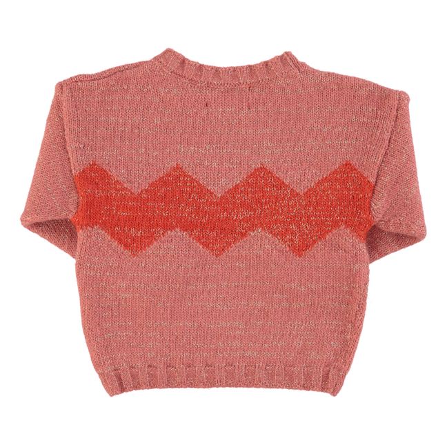 Zig Zag Knitted Jumper Coral