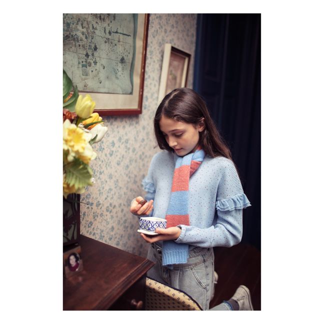 Echarpe Rayée | Corail