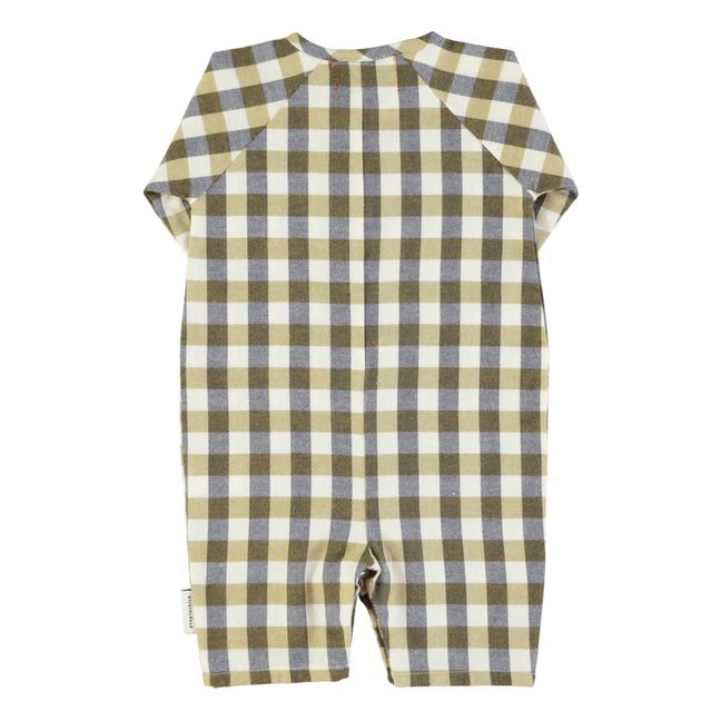 Checked Jumpsuit Brown