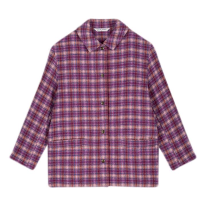 Imany Checked Woollen Coat | Violeta- Imagen del producto n°1
