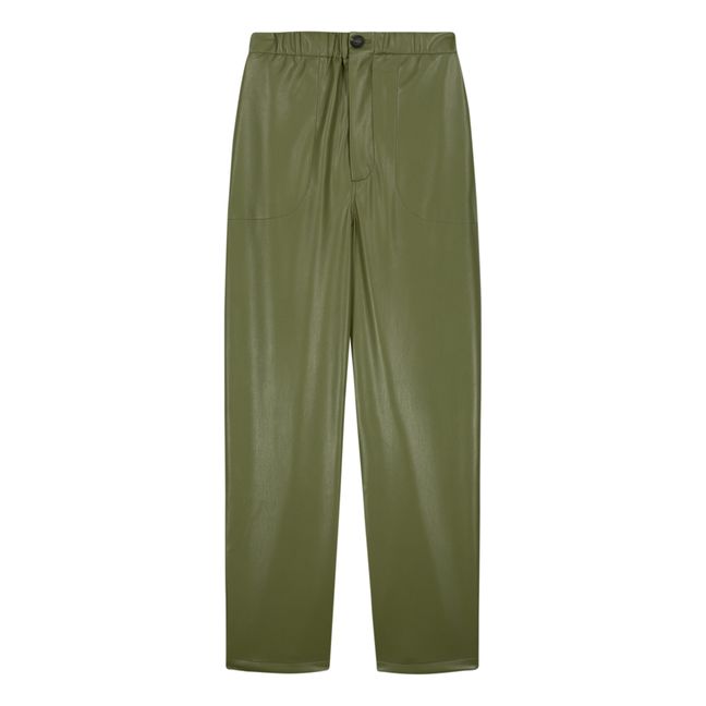 Proust Vegan Leather Trousers | Verde militare