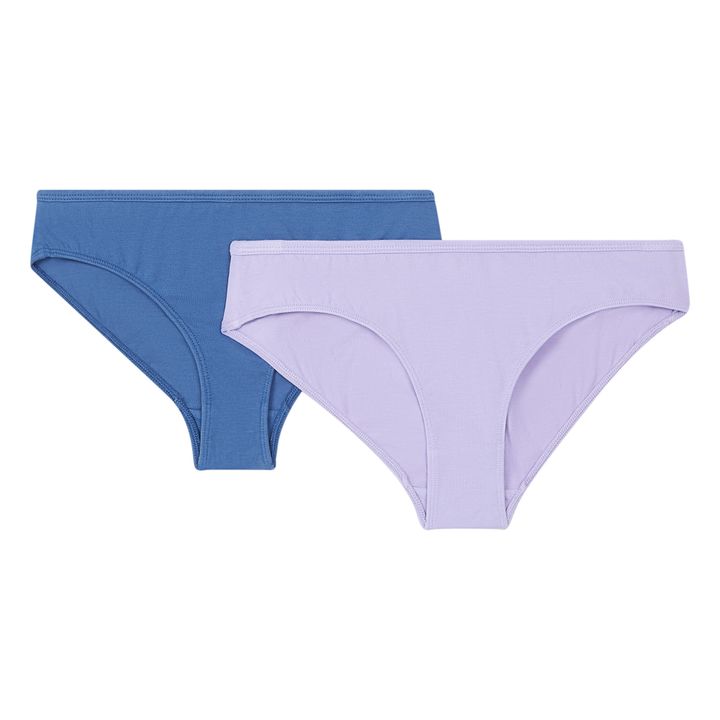 Organic Cotton Briefs - Set of 2 | Storm Blue- Product image n°0