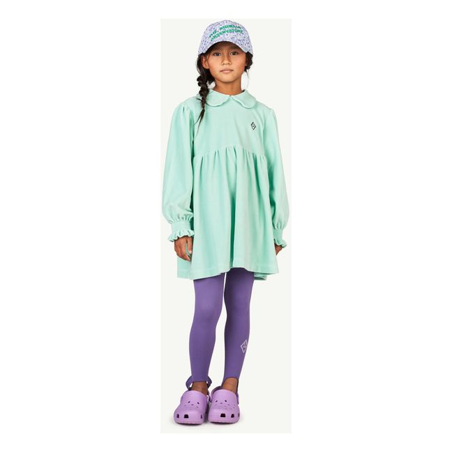 Mouse Velour Dress Turquoise