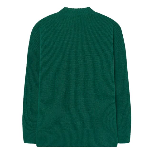 Racoon Plain Cardigan | Grün