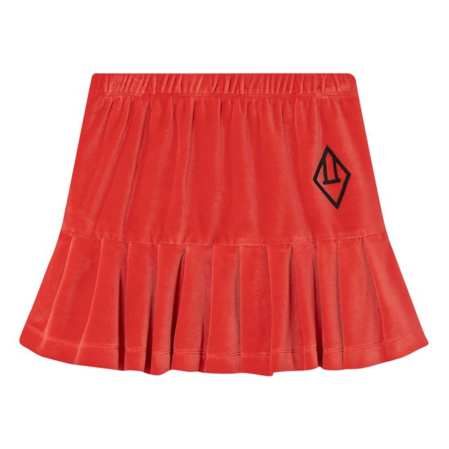 Bird Velvet Skirt | Rojo