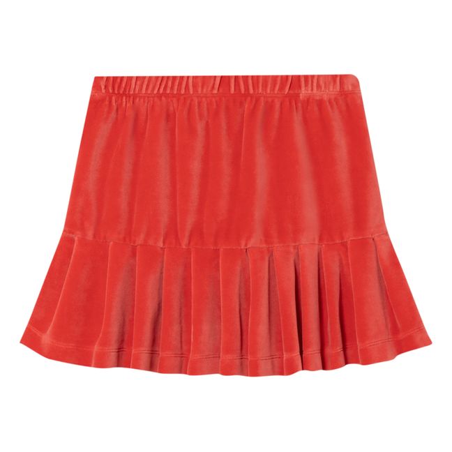 Bird Velvet Skirt | Rojo