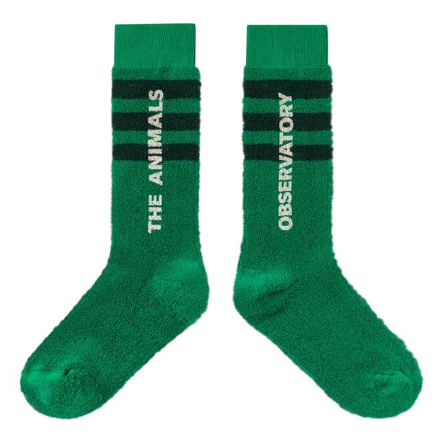 Skunk Terry Cloth Socks Green