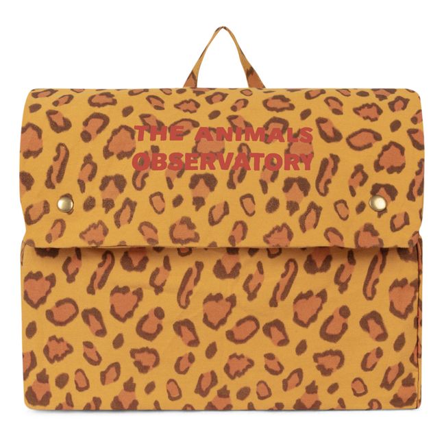Leopard Print School Bag | Camel