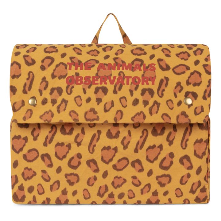 Leopard Print School Bag | Kamelbraun- Produktbild Nr. 0