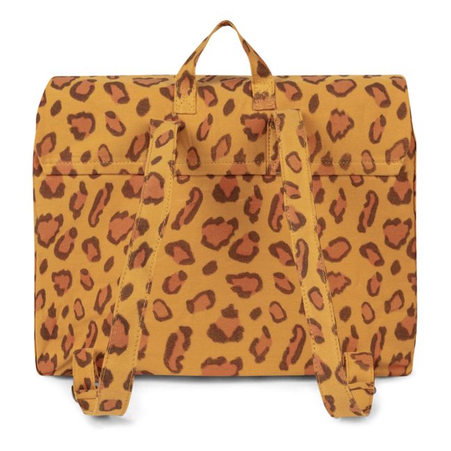 Leopard Print School Bag | Camel