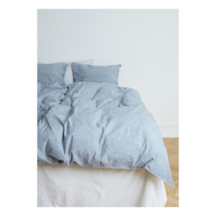 Ropa de cama de popelina de algodón | Indigo- Imagen del producto n°1