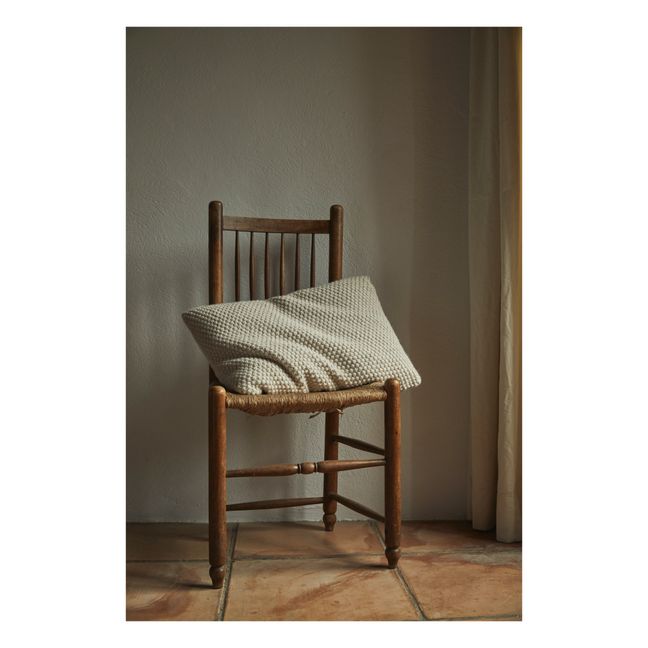 Cuscino, modello: Heather, classico, in lana di lama | Blu