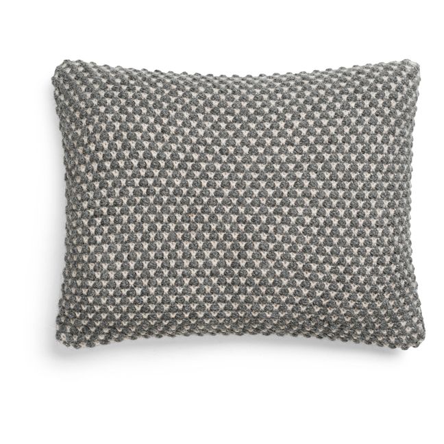 Heather Classic Lama Wool Cushion | Dark grey