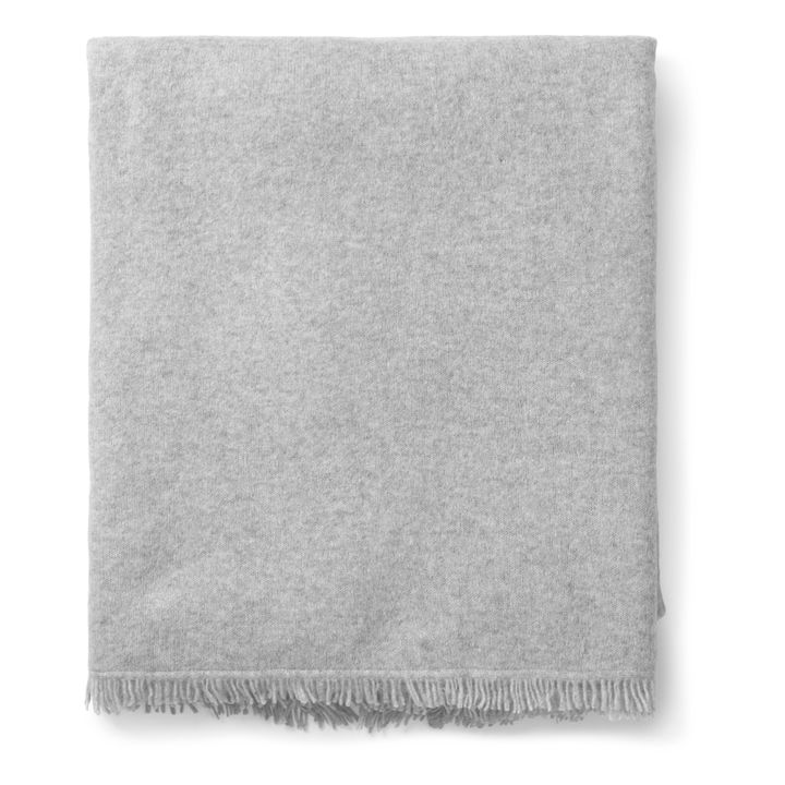 Tagesdecke Arlo aus Wolle und Kaschmir | Grau Meliert- Produktbild Nr. 0