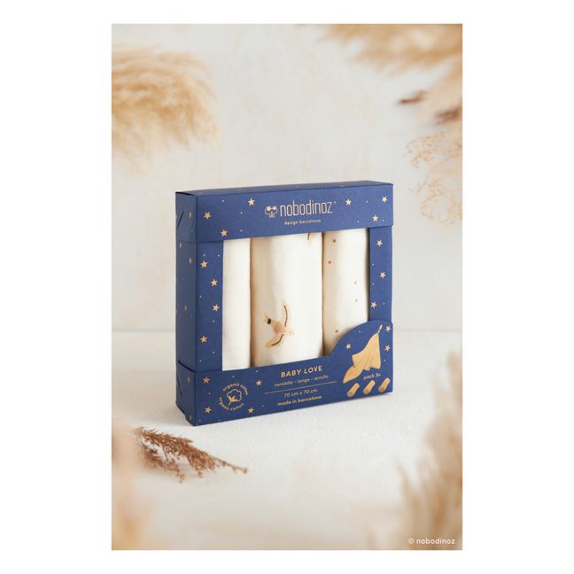 Langes Baby love en coton bio - Set de 3