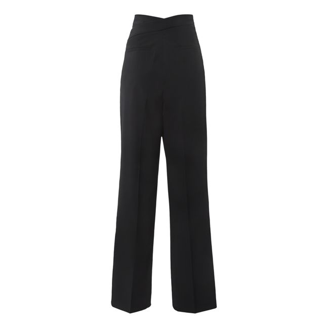 Siona Pleated Trousers Schwarz