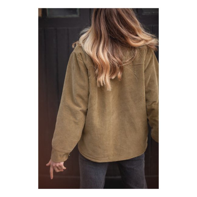 Brune Fleece-Lined Corduroy Coat - Women’s Collection - Khaki