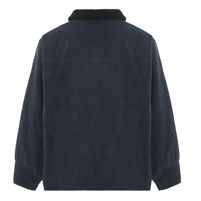 Brune Fleece-Lined Corduroy Coat - Women’s Collection - Blu marino