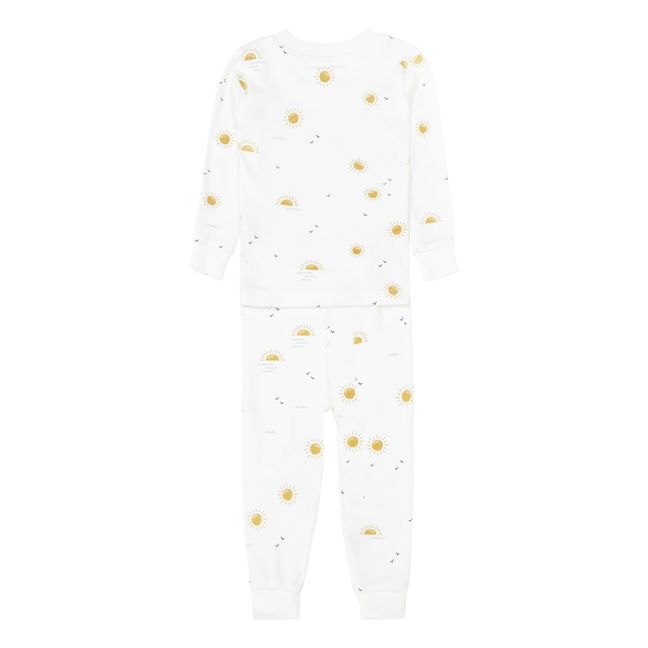 Sun Pyjama Top and Bottom Set White